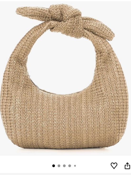 pebipoo Handbags - Knotted Straw Clutch Purses for Women, Summer Beach Bag, Dumpling Evening
